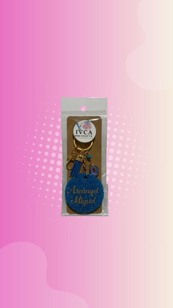 Llavero con glitter